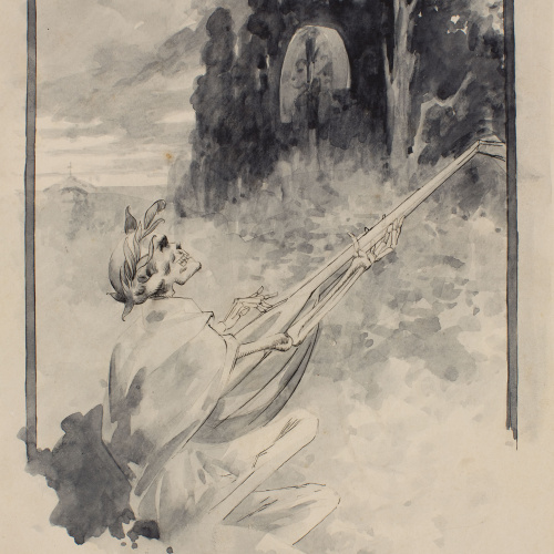 image for: Alexandre de Riquer - Cant de la mort - Cap a 1890-1900