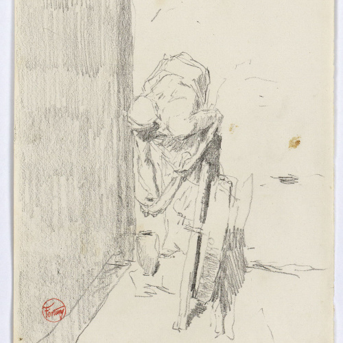 image for: Marià Fortuny - Estudi per al quadre «L&#039;esmolador de sabres» - Cap a 1872