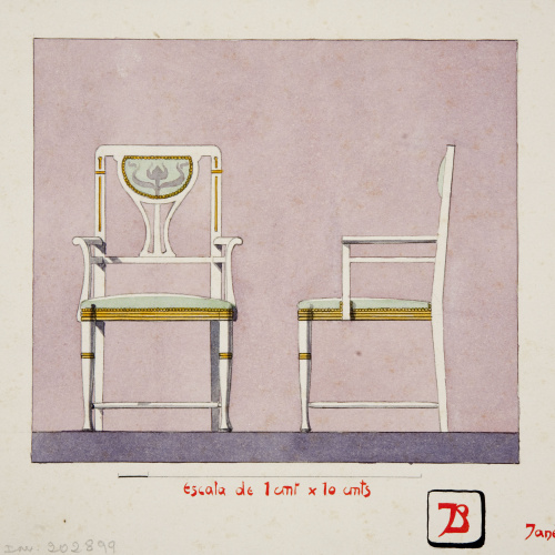 image for: Joan Busquets - Butaca, vista frontal i de perfil - 1901