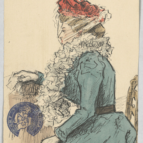 image for: Josep Amat - Senyora asseguda en una cadira - 1900