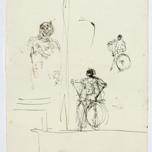 image for: Marià Fortuny - Croquis de figures masculines - Cap a 1867-1872