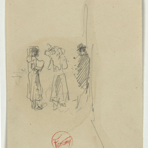 image for: Marià Fortuny - Esbós de figures - Cap a 1867-1872