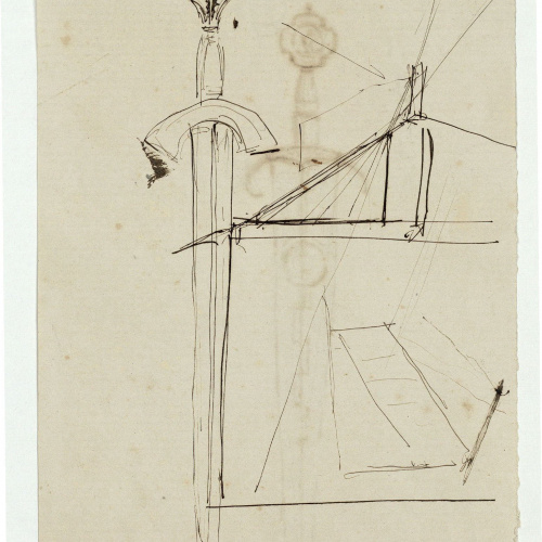 image for: Marià Fortuny - Espasa d&#039;estil musulmà (anvers) / Espasa d&#039;estil musulmà (revers) - Cap a 1870-1872 [1]