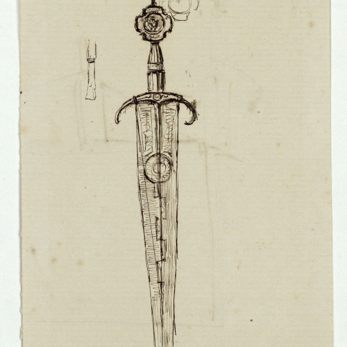 image for: Marià Fortuny - Espasa d&#039;estil musulmà (anvers) / Espasa d&#039;estil musulmà (revers) - Cap a 1870-1872