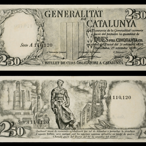 image for: Generalitat de Catalunya - 2,50 pessetes - 25.09.1936