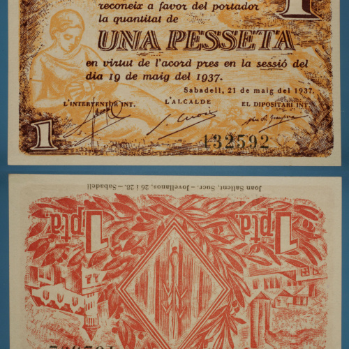 image for: Ajuntament de Sabadell - 1 pesseta - 21.05.1937
