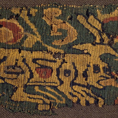 image for: Anònim - Fragment de teixit copte amb quadrúpede - Egipte, segle IX