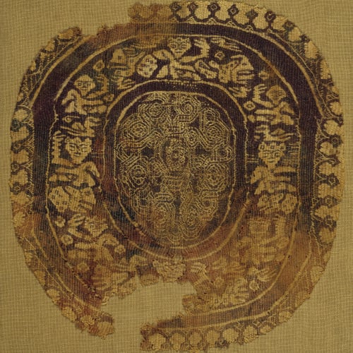 image for: Anònim - Fragment de teixit copte amb «Orbiculus» - Egipte, segles X-XI