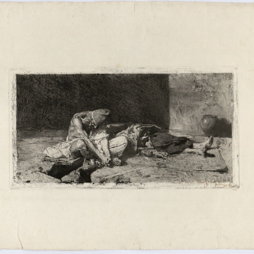 image for: Marià Fortuny - Àrab vetllant el cadàver del seu amic - 1866