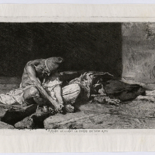 image for: Marià Fortuny - Arabe veillant le corps de son ami (Àrab vetllant el cadàver del seu amic) - 1866