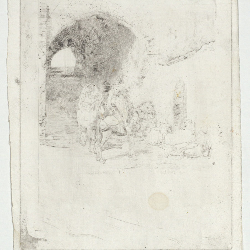 image for: Marià Fortuny - Guàrdia de la qasba a Tetuan - Cap a 1861