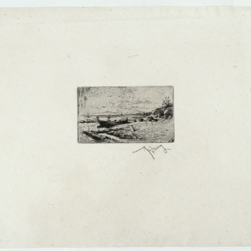 image for: Marià Fortuny - Barca a la platja - [no-dating]
