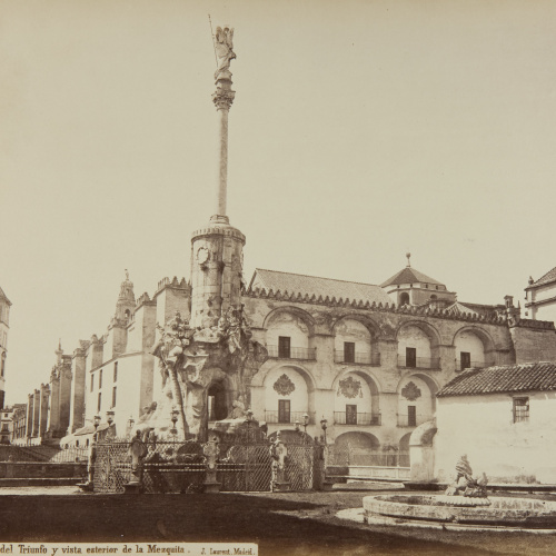 image for: Jean Laurent - Córdoba. Plaza del Triunfo y vista esterior de la Mezquita - Cap a 1865