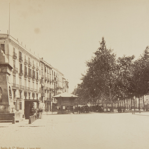 image for: Jean Laurent - Barcelona. Rambla de Sta. Mónica - Cap a 1865
