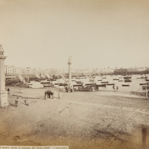 image for: Jean Laurent - Cadiz. Vista del puerto desde la estacion del ferro-carril - Cap a 1865