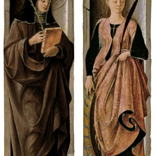 image for: Francesco del Cossa - Santa Caterina i santa Clara - 1470-1472