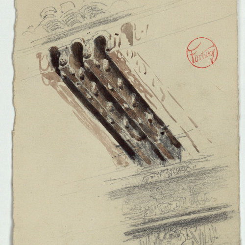image for: Marià Fortuny - Fris i bigues del pati dels Arrayanes de l&#039;Alhambra - Cap a 1870-1872
