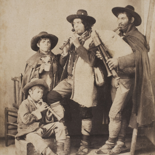 image for: Moliné y Albareda. Barcelona - Campesinos napolitanos - Cap a 1860