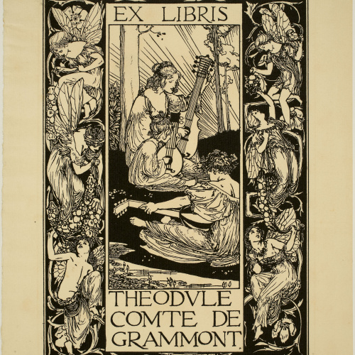 image for: Robert Anning Bell - Ex-libris Theodule Comte de Grammont - 1896