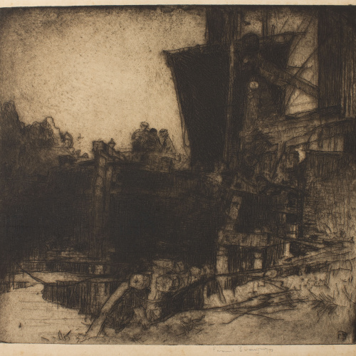 image for: Frank Brangwyn - Barcassa, Bruges - Cap a 1907