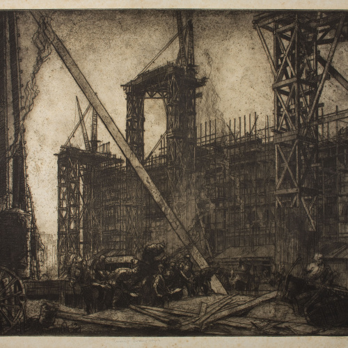 image for: Frank Brangwyn - Construcció del museu de South Kensington - Cap a 1907