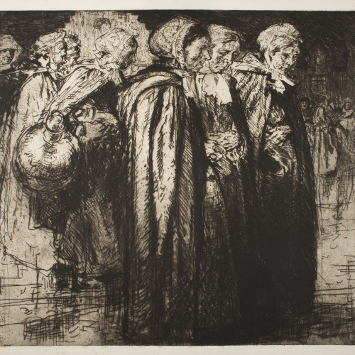 image for: Frank Brangwyn - Dones de Bruges - Cap a 1907