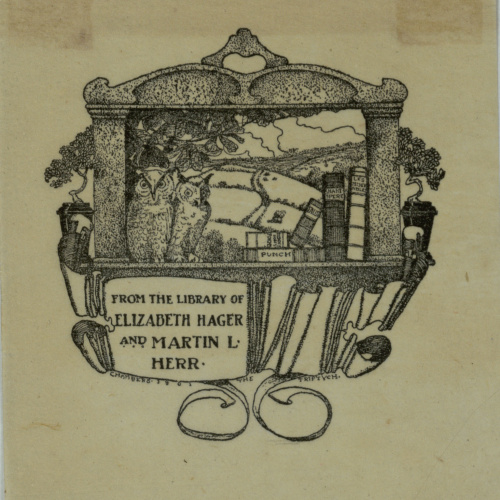 Jay K. Chambers - Ex-libris Elisabeth Hager and Martin L. Herr - 1901 image for: Jay K. Chambers - Ex-libris Elisabeth Hager and Martin L. Herr - 1901