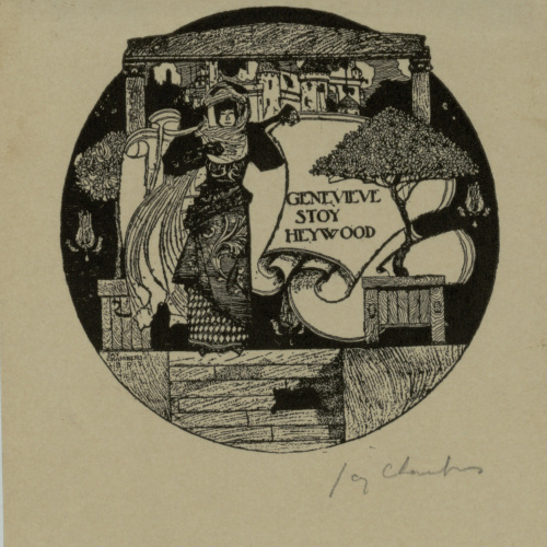 image for: Jay K. Chambers - Ex-libris Genevieve Stoy Heywood - 1902