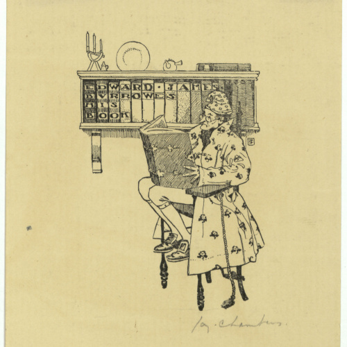 image for: Jay K. Chambers - Ex-libris Edward James Burrowes - Cap a 1902