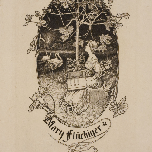 image for: Alexandre de Riquer - Ex-libris Mary Flückiger - 1904