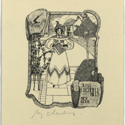 image for: Jay K. Chambers - Ex-libris Julia Litchfield Hills - 1902