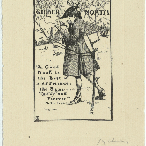 image for: Jay K. Chambers - Ex-libris Gilbert North - Cap a 1902