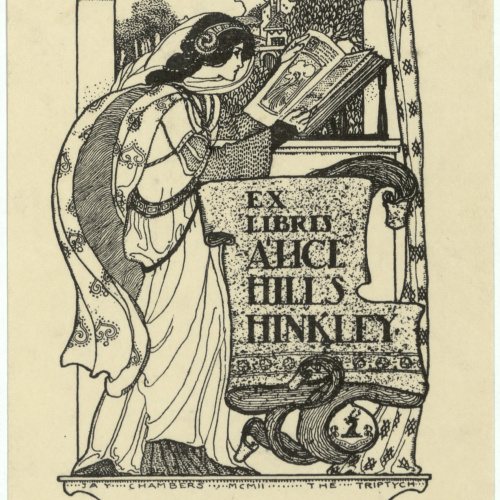 image for: Jay K. Chambers - Ex-libris Alice Hills Hinkley - 1902