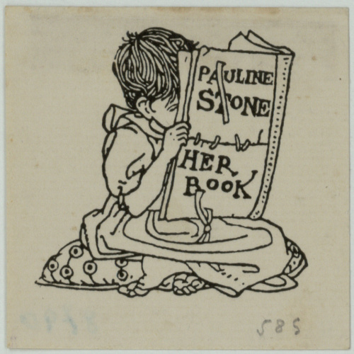 image for: Wilbur Macey Stone - Ex-libris Pauline Stone - Cap a 1900