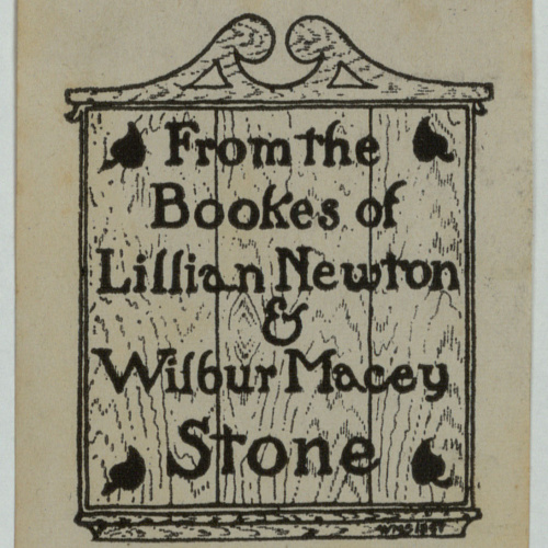 image for: Wilbur Macey Stone - Ex-libris Lillian Newton &amp; Wilbur Macey Stone - 1897