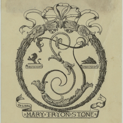 image for: Wilbur Macey Stone - Ex-libris Mary Tryon Stone - Cap a 1900