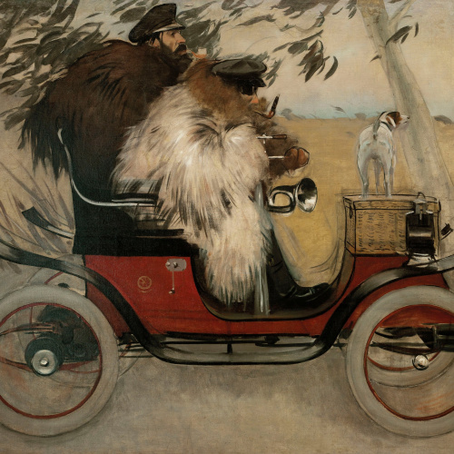 image for: Ramon Casas - Ramon Casas i Pere Romeu en un automòbil - Barcelona, 1901