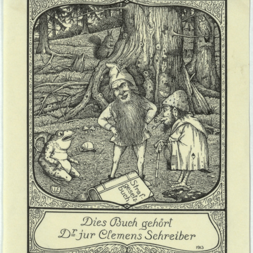 image for: Willy Ehringhausen - Ex-libris Dr. jur. Clemens Schreiber - 1913