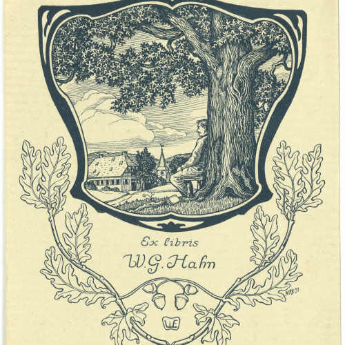 image for: Willy Ehringhausen - Ex-libris W. G. Hahn - Cap a 1900-1905