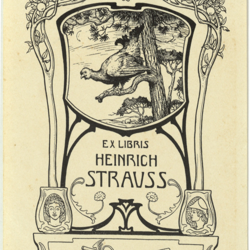 image for: Willy Ehringhausen - Ex-libris Heinrich Strauss - Cap a 1900-1905
