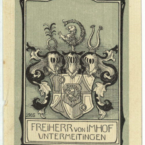 image for: Willy Ehringhausen - Ex-libris Freiherr von Imhof Untermeitingen - 1905