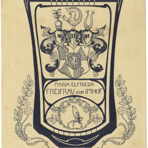 image for: Willy Ehringhausen - Ex-libris Maria Elfrieda Freifrau von Imhof - Cap a 1900-1905