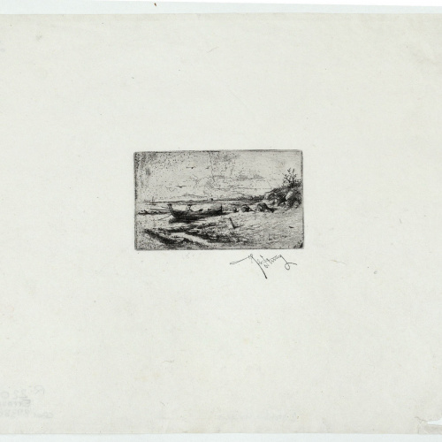 image for: Marià Fortuny - Barca a la platja - [no-dating]
