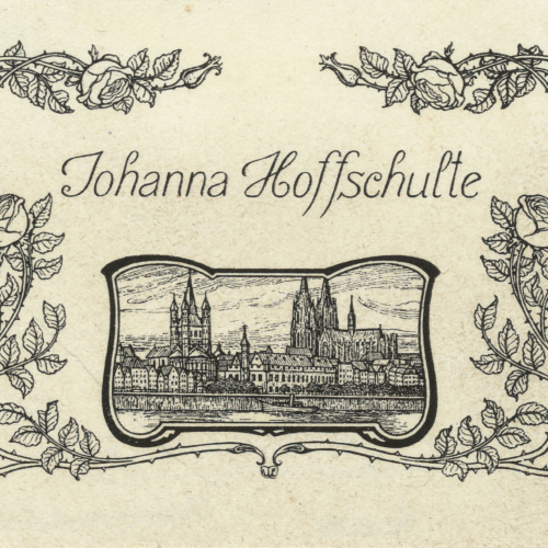 image for: Willy Ehringhausen - Ex-libris Johanna Hoffschulte - Cap a 1900-1905