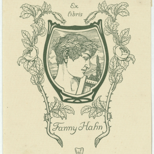 image for: Willy Ehringhausen - Ex-libris Fanny Hahn - Cap a 1900-1905