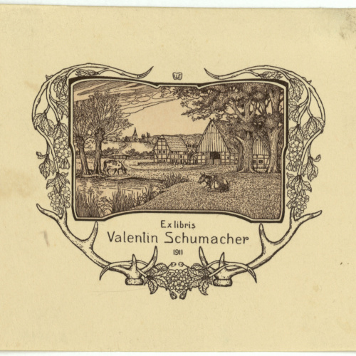 image for: Willy Ehringhausen - Ex-libris Valentin Schumacher - 1911
