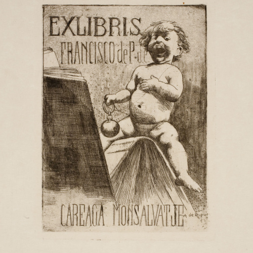 image for: Alexandre de Riquer - Ex-libris Francisco de P. de Careaga Monsalvatje - Cap a 1900-1910