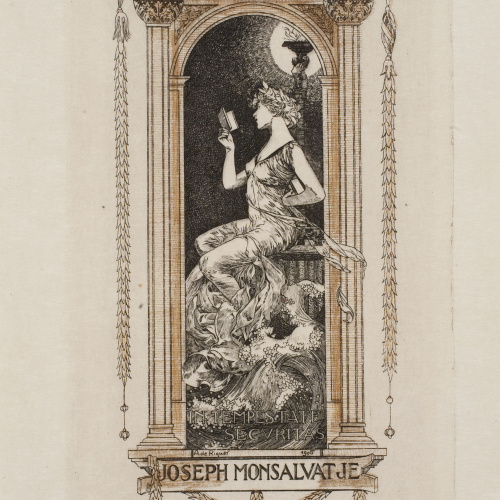 image for: Alexandre de Riquer - Ex-libris Joseph Monsalvatje - 1905