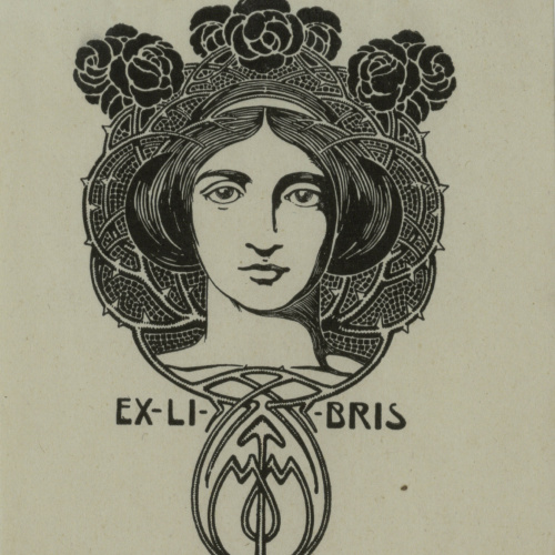 image for: Josep Triadó - Ex-libris M. M.  - Cap a 1903