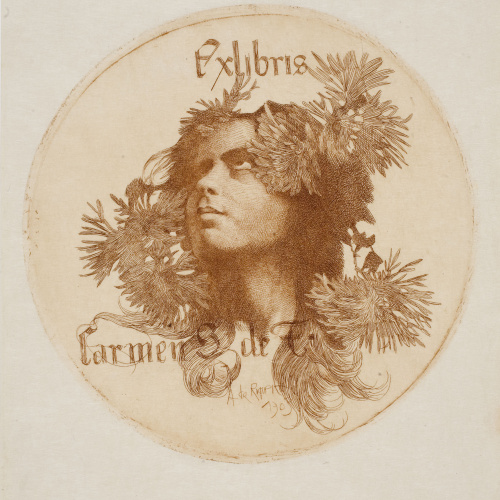 image for: Alexandre de Riquer - Ex-libris Carmen S. de F. - 1903